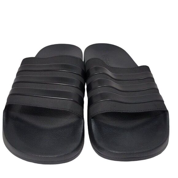 Adidas Adilette Slides Mens Size 18 Black 3 Stripe Shoes Sandals Beach Water NEW - Picture 13 of 13